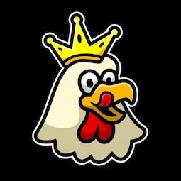 HendlKing Logo - Kopf eines Hahnes mit einer goldenen Krone